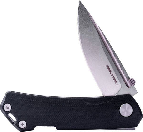Real Steel Luna Maius Lockback - Black G10