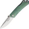 Real Steel Luna Maius Lockback - Green Titanium