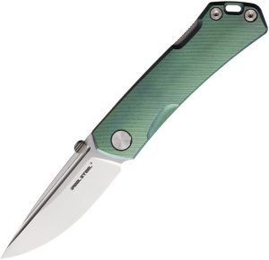 RS7094.jpg Real Steel Luna Maius Lockback - Green Titanium