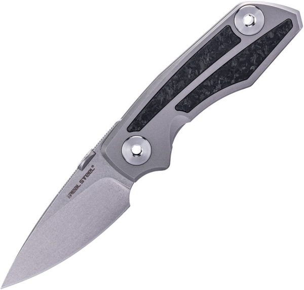 RS7101CF.jpg Real Steel Delta 2600 Framelock CF Folding Knife S35VN
