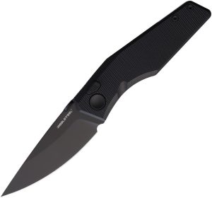 Real Steel Spectrum Button Lock Black G10 Folding Knife Nitro V
