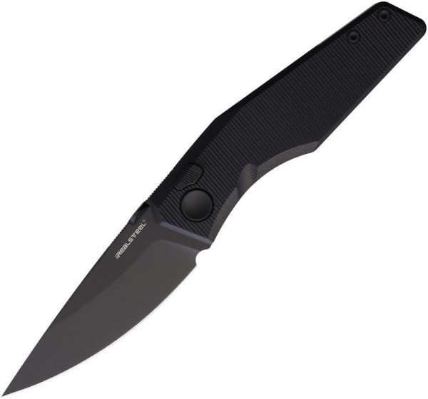Real Steel Spectrum Button Lock Black G10 Folding Knife Nitro V