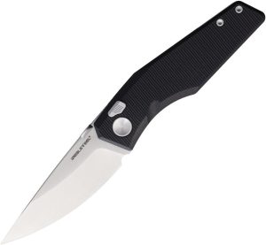 Real Steel Spectrum Button Lock Folding Knife Nitro V Black G10