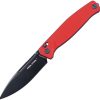 Real Steel Huginn Slide Lock Folding Knife VG-10 Red Black G10