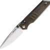 Real Steel Sacra Slide Lock Green Micarta Folding Knife K110