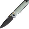 Real Steel Sacra Slide Lock Jade G10 Folding Knife K110