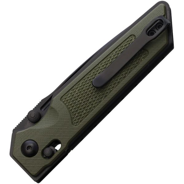 Real Steel Sacra TAC Crossbar Lock OD Green Folding Knife K110