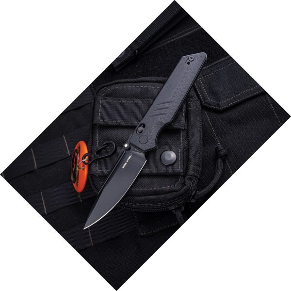 Real Steel Sacra Pro Folding Knife K110 Black G10 Crossbar Lock