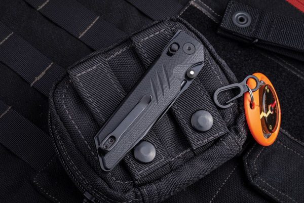 Real Steel Sacra Pro Folding Knife K110 Black G10 Crossbar Lock