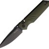 Real Steel Sacra Pro Crossbar Lock OD Green G10 Folding Knife
