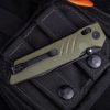 Real Steel Sacra Pro Crossbar Lock OD Green G10 Folding Knife