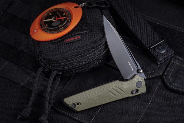 Real Steel Sacra Pro Crossbar Lock OD Green G10 Folding Knife