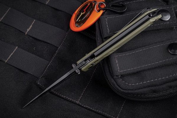 Real Steel Sacra Pro Crossbar Lock OD Green G10 Folding Knife