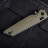 Real Steel Sacra Pro Crossbar Lock OD Green G10 Folding Knife