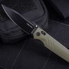 Real Steel Sacra Pro Crossbar Lock OD Green G10 Folding Knife