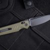 Real Steel Sacra Pro Crossbar Lock OD Green G10 Folding Knife