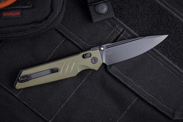 Real Steel Sacra Pro Crossbar Lock OD Green G10 Folding Knife