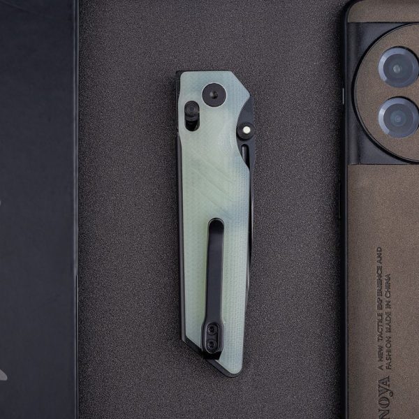 Real Steel Sacra Pro Jade G10 Folding Knife K110 Blade