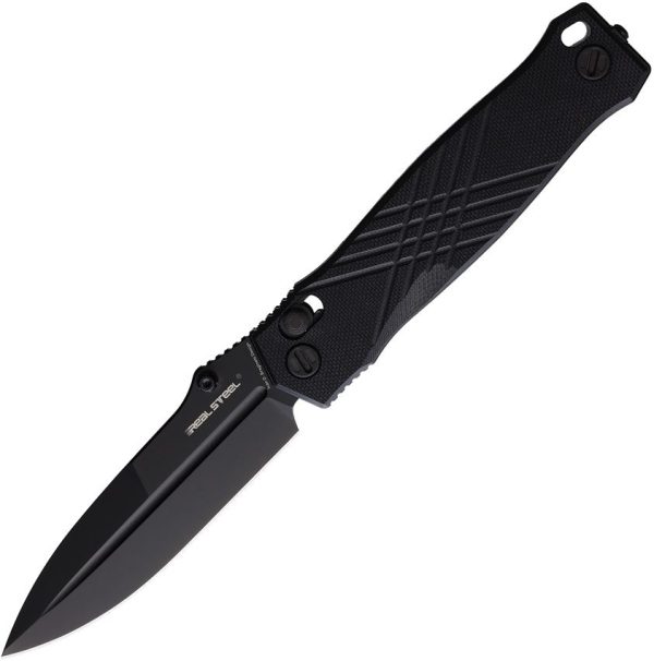 Real Steel Muninn Slide Lock Blackout Folding Knife VG-10