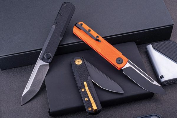 Real Steel G-Tanto Nitro V Folding Knife Orange G10