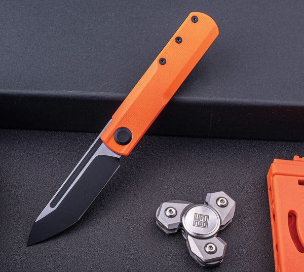 Real Steel G-Tanto Nitro V Folding Knife Orange G10