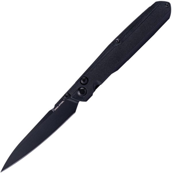 Real Steel G5 Metamorph Button Lock Folding Knife Black 14C28N