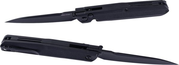 Real Steel G5 Metamorph Button Lock Folding Knife Black 14C28N