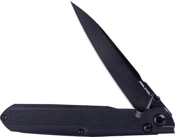 Real Steel G5 Metamorph Button Lock Folding Knife Black 14C28N
