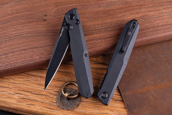 Real Steel G5 Metamorph Button Lock Folding Knife Black 14C28N