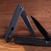 Real Steel G5 Metamorph Button Lock Folding Knife Black 14C28N