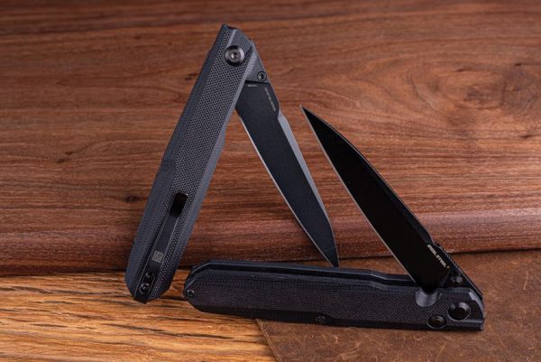 Real Steel G5 Metamorph Button Lock Folding Knife Black 14C28N