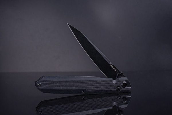 Real Steel G5 Metamorph Button Lock Folding Knife Black 14C28N