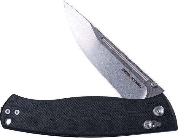 Real Steel Pathfinder FFG Folding Knife 14C28N Blade Black G10