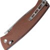 Real Steel Pathfinder Crossbar Lock Brown Micarta