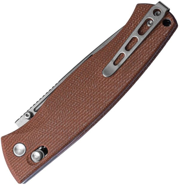 Real Steel Pathfinder Crossbar Lock Brown Micarta