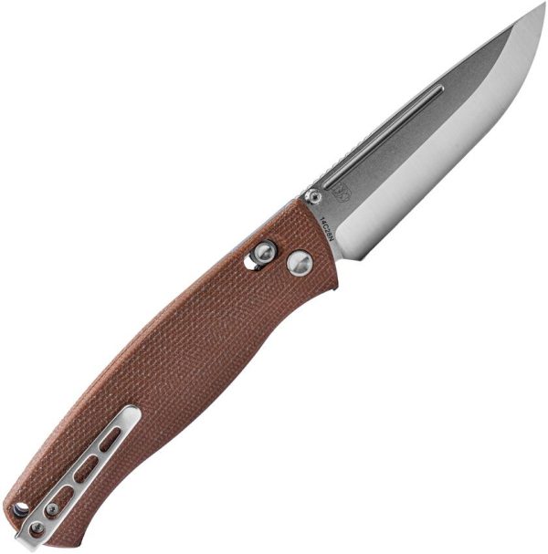 Real Steel Pathfinder Crossbar Lock Brown Micarta
