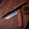 Real Steel Pathfinder Crossbar Lock Brown Micarta
