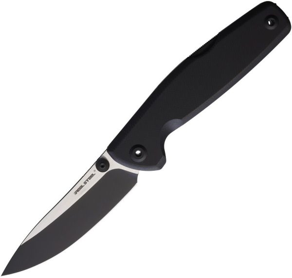 RS7871BB.jpg Real Steel Yak Lockback Black Folding Knife 14C28N Sandvik