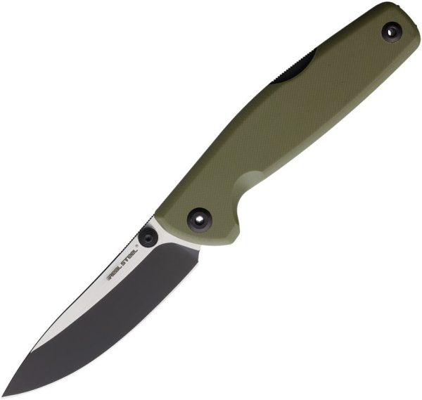 Real Steel Yak Lockback Green Folding Knife 14C28N Sandvik