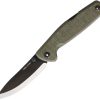 Real Steel Yak Lockback Green Micarta Scandi Grind