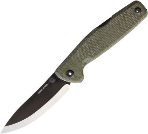 Real Steel Yak Lockback Green Micarta Scandi Grind