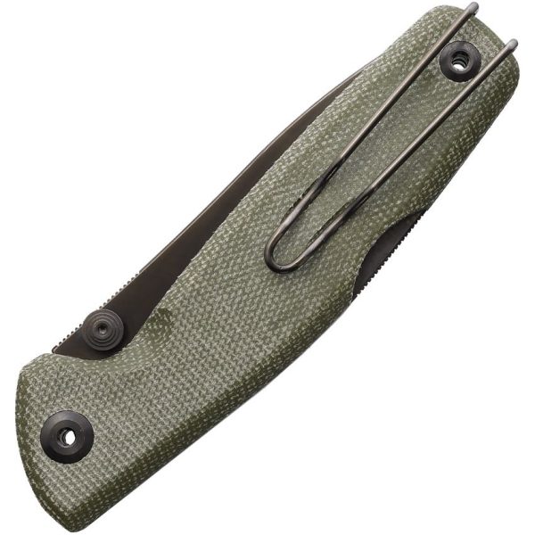 Real Steel Yak Lockback Green Micarta Scandi Grind