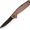 Real Steel Yak Lockback Natural Micarta Scandi Grind