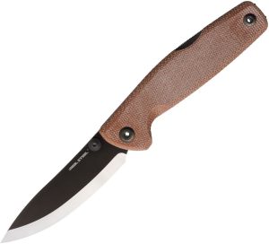 Real Steel Yak Lockback Natural Micarta Scandi Grind