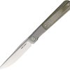 Real Steel Barlow RB-7 Framelock S35VN Folding Knife Green Micarta