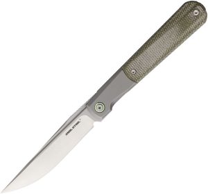 RS7891.jpg Real Steel Barlow RB-7 Framelock S35VN Folding Knife Green Micarta