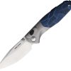 Real Steel Hoeft Button Lock Folding Knife S35VN Blue G10