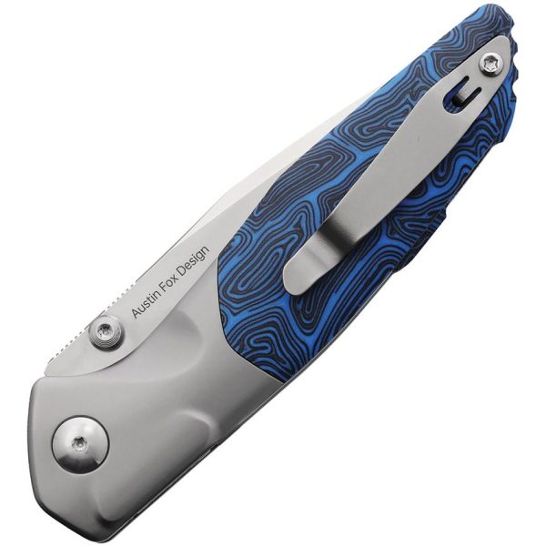 Real Steel Hoeft Button Lock Folding Knife S35VN Blue G10