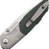 Real Steel Hoeft Button Lock Folding Knife S35VN Green Micarta