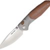 Real Steel Hoeft Button Lock Folding Knife S35VN Titanium Micarta